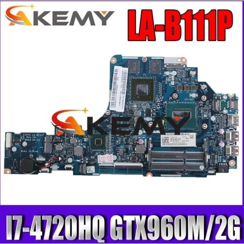 SAMXINNO For Lenovo Y50-70 Y50P Y50 LA-B111P laptop Mainboard ZIVY2 LA-B111P Motherboard with I7-4720HQ GTX960M/2G