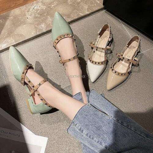 Sandals Shoes Woman 2021 Summer Ladies High Heels Valentine Shoes Female Pointed Toe Pumps for Womens Shoe Femme Lolita Shoes