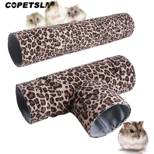 Foldable Pet Cat Tunnel Toy Collapsible 2/3/4 Holes Leopard Cat Tent Tunnel Play Tube Toy Indoor Outdoor Cat Training Toy Tubes
