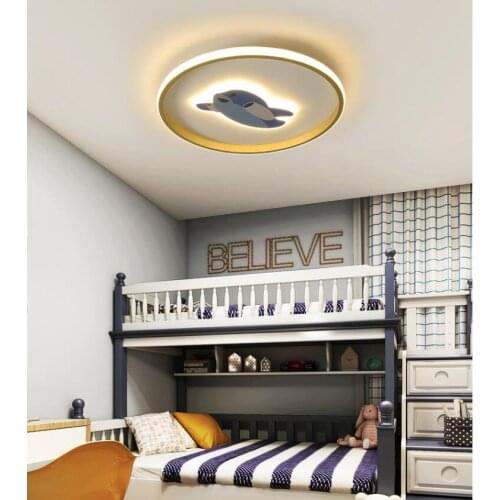 Bedroom ceiling lamp simple modern creative crown lamp warm romantic boys and girls children room Nordic lamps