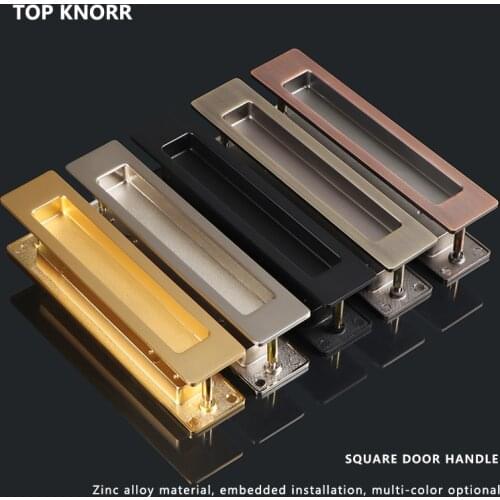 A pair of hidden door handles zinc alloy embedded sliding door handles bedroom door cabinet handle furniture handle hardware