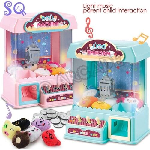 Vending Machine Electronic Claw machine for Children Catcher Alarm DIY doll house coins small Dispenser Gift childrens Toys