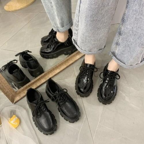 Uniform shoes Small leather shoes female British girl Japanese wild black retro Mary Jane shoes Platform shoes