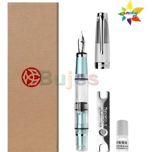 Twsbi mini al Ink Pen Signature pen High grade Transparent pen body Calligraphy pen Mini version pen EF/F NIB Office Supplies