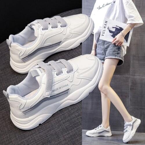 Spring Fashion Platform Sneakers Women Comfortable Women Casual Shoes Lightweight Lace-up Breathable Mesh Shoes Woman Tenis