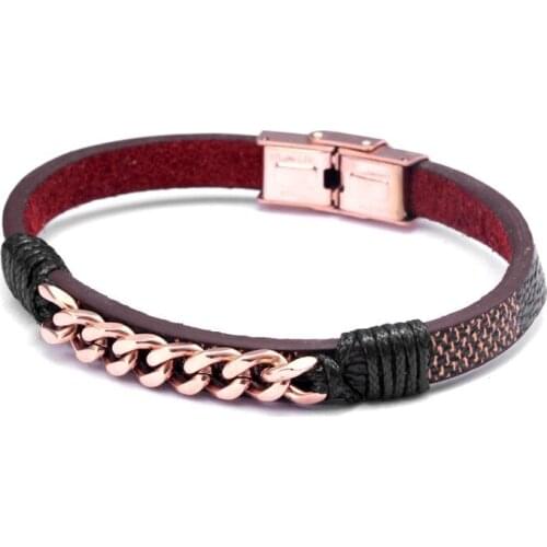 Vintage Brand Braided Genuine Leather Charm Bracelets Men Women Sporty Jewelry Punk Snake Chain Link Cuff Bracelets