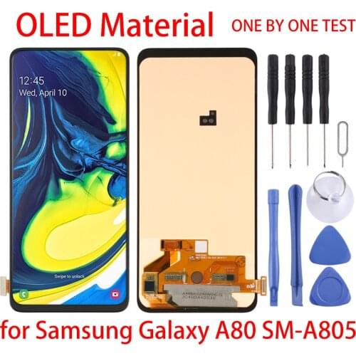 OLED Material LCD Screen and Digitizer Full Assembly for Samsung Galaxy A80 SM-A805 (6.39 inch)