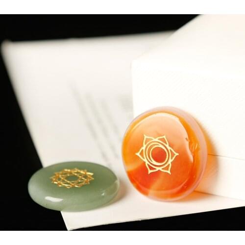 1pc colourful Delicate Seven chakras divination stone mineral healing crystals rose quartz meditation holiday party DIY gift