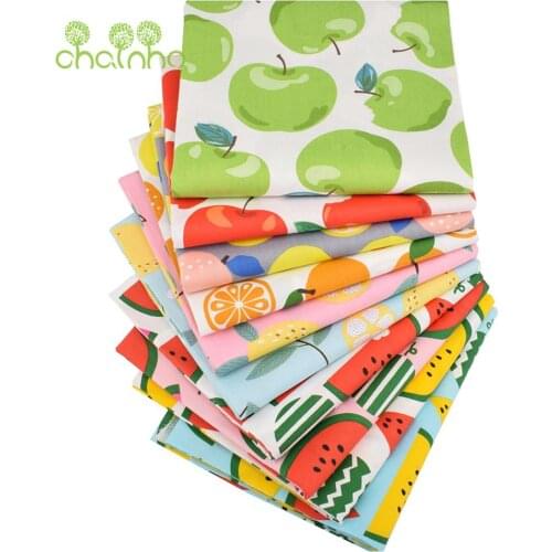 10pcs/Lot Big Fruit Series,Printed Twill Cotton Fabric,Patchwork Cloth For DIY Sewing Quilting Baby&Childs Bedclothes Material