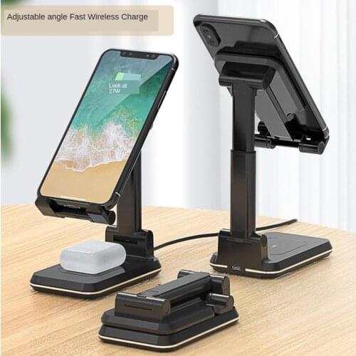10w Folding Charger Wireless Retractable Folding Mobile Phone Bracket Charger