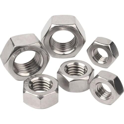 8pcs M14 left hand nut hexagon muff hex thread sleeve anti-thread nuts reverse muffs 304 STAINLESS STEEL