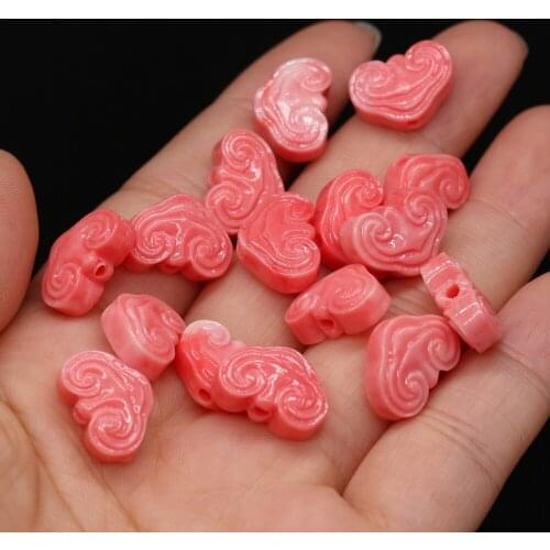 10Pcs Natural Red Coral Beads Through-Hole Isolation Bead For Jewelry Making DIY Necklace Earrings Bracelet Accessory