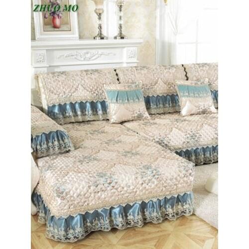 European lace Sofa Cover decoration for home Universal Couch Covers customizable Slipcover Non-slip Full Wrap Sofa Seat Covering