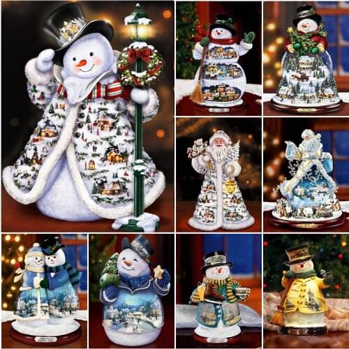 DIY Christmas Diamond Painting Cartoon Santa snowman angel 5D Full Mosaic Diamond Embroidery Xmas Art Decoration Gift Painting