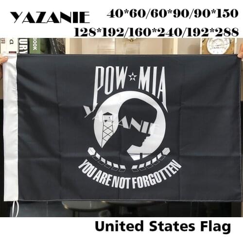 YAZANIE USA National League of Families POW MIA Flag You Are Not Forgotten Prisoner Of War United States Flags and Banners
