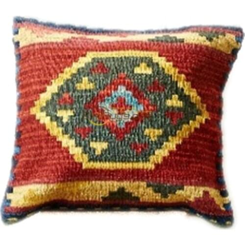 Kilim Kilrim Wool Manual Weave Nation Disturbance Sago Second Continuous System Countryside Wind 50x50 Pillow Cushion
