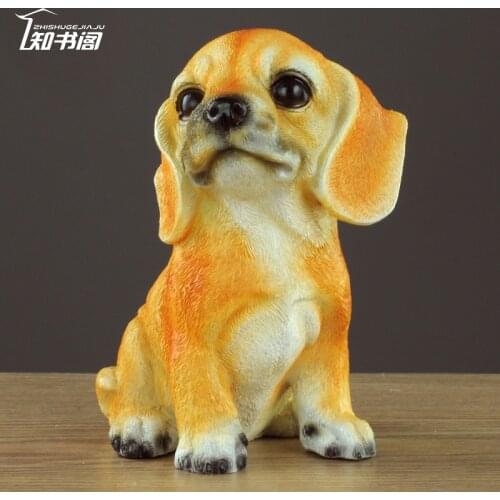Piggy Bank Dog Ornament Handicraft Dog Mascot Room Decoration Birthday Gift Home Decoration Accessories Home Decor Resin Dog