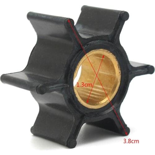 386084 18-3050 500355 Boat Outboard Motors Water Pump Impeller For Johnson Evinrude 9.9/15HP 6 Blades Replacement Rubber Black