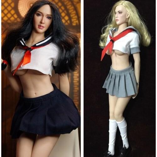 1/6 Scale Sexy Female Student Clothes Suit Clothes & Socks Set for 12 inches PH Action Figure