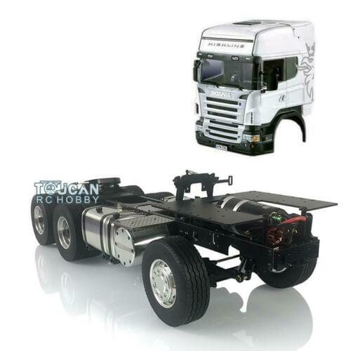 1/14 LESU RC 6*4 Metal Chassis Hercul Sca DIY Cabin 801 RC Tractor Truck THZH0308-SMT2