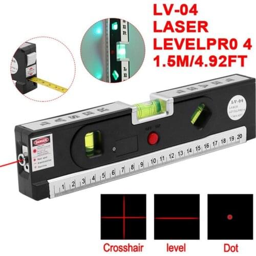 Multi-function Laser Spirit Level Infrared Wire Stick 2-wire 1-point Line Caster Night Vision Bubble Meter Spirit Level