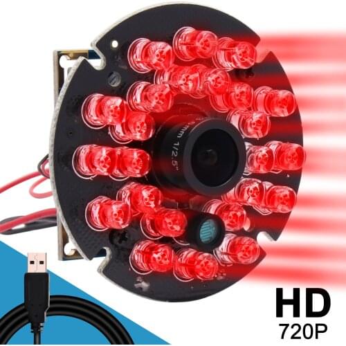 1.0 Megapixel 720P Hd Cmos Video Webcam Module Mini IR Led Night Vision IR infrared USB Camera Module with MIC Microphone