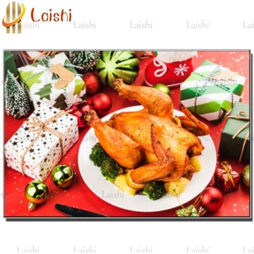 Full Square round Diamond Thanksgiving, turkey 5D DIY Diamond Painting Embroidery Cross Stitch kits diamond Mosaic Home Decor