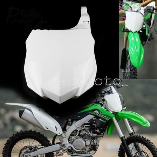 Plastic Dirt Bike Off Road Front Number Plate for Kawasaki KX250F KX450F KXF250 KXF450 KX-F KXF MX Enduro Blank Name Plate 13-16
