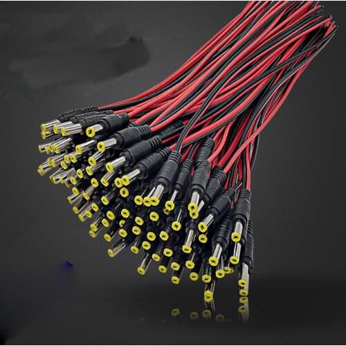 DC plug power cord 12V power male and female connector monitoring commonly used red and black wire pure copper core 100pcs