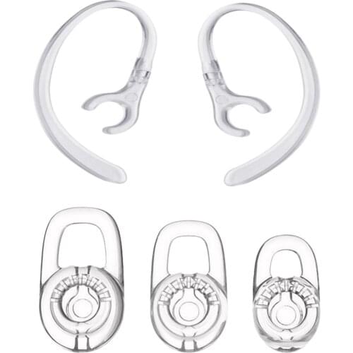 360 Degree Rotate Silicone Anti-Slip Ear-hook and S M L Soft Ear Glue Earbuds Tips Replacement Earbud Covers For Plantronics