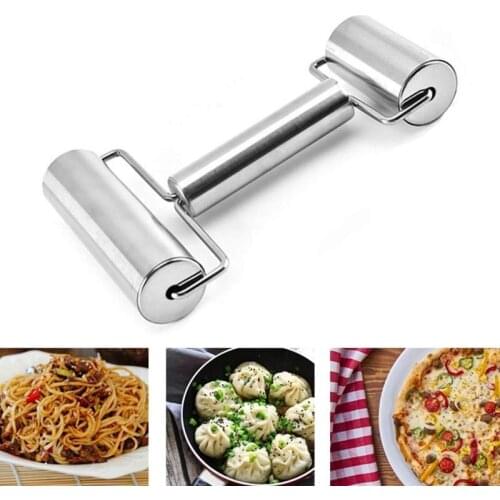 Steel Rolling Pin Pastry Pizza Fondant Bakers Roller Metal Kitchen Tool For Baking Dough Pizza Cookies Cooking Tool