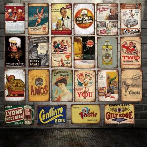 [ WellCraft ] Ajax LYONS Lager Beer Metal Tin Signs Posters Iron Painting Retro Wine Custom Decor LT-1962