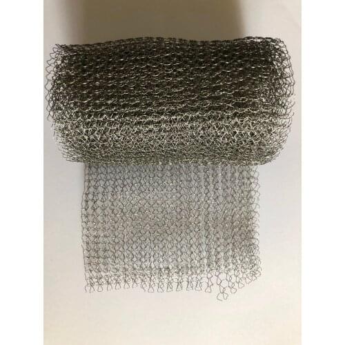 1m/lot Width: 100mm 304 stainless steel mesh Vapor-liquid filter Mesh mist eliminator filler Distillation Reflux