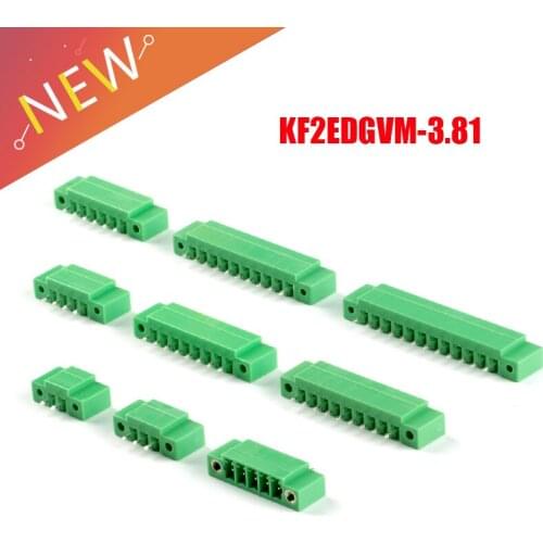 10Pcs KF2EDGVM-3.81-2/3/4/5/6/7-12P/Straight pin socket with ear 3.81mm pitch CONNECTOR PLUGGABLE PLUG-IN TEMINAL BLOCK 300V 8A