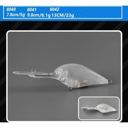 10pcs Blank Unpainted Crankbait DIY Minnow Crankbait Wobbler Unpainted Lure Freshwater Fishing Blank Hard Lures Isca Pesca
