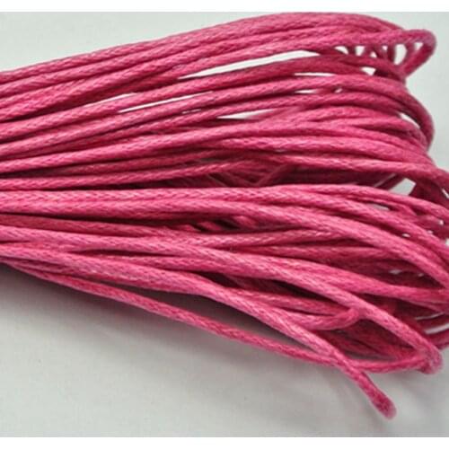100 Meters Hot Pink Waxed Cotton Beading Cord 1mm for Bracelet Necklace