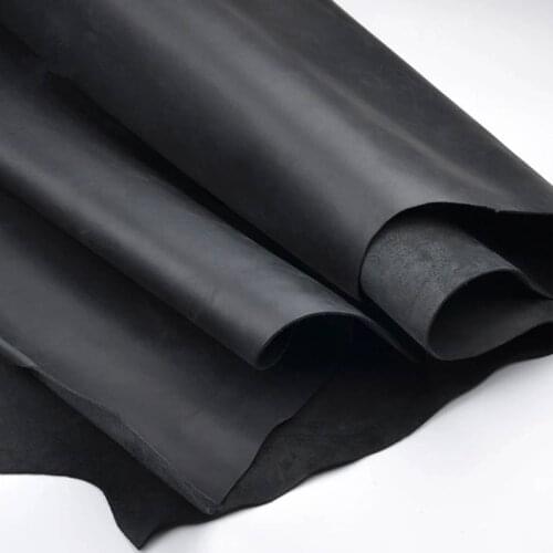 100% Real Crazy Horse Skin Cowhide Cow Skin Leather Material Leather Piece For DIY Sewing Carving Art LeatherCraft Pure Black