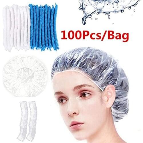 100pcs Disposable Microblading Non Woven Fabric Permanent Sterile Hat For Eyebrow Tattooing Catering Hat Makeup Hair Net Caps