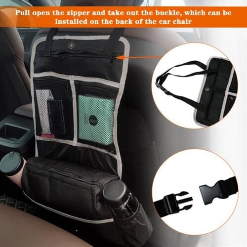5 In 1 Car Backseat Organizer Fordable Backpack For Stroller Hangable Storage Pockets Anti-kick Mats Car Seat Back Protector