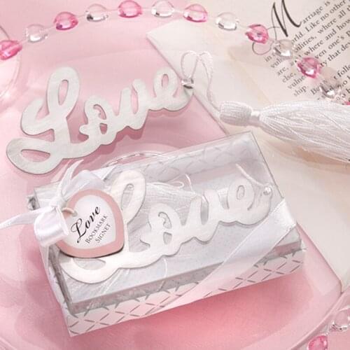 80PCS LOVE Bookmark Recuerdos Para Bautizo regalos de boda para los invitados Baby Shower Gifts Wedding Souvenirs For Guests