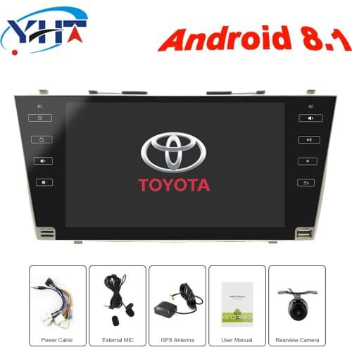 2din 9" Quad Core 1+16G Android 8.1 Car Stereo Radio DVD Player with BT Wifi HD 1024*600 MirrorLink for Toyota Prado 2004-2009