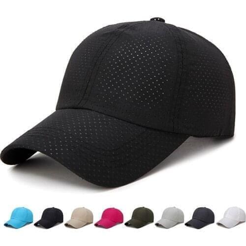 New Summer fashion punch breathable quick-drying cap men and women outdoor shade sunscreen baseball cap summer fight network hat