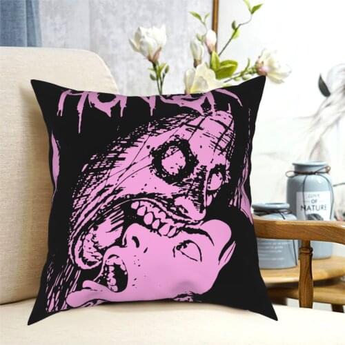 Horror Japanese Manga Zombie Pillowcase Printed Polyester Cushion Cover Decorations Junji Ito Pillow Case Cover Living Room 18