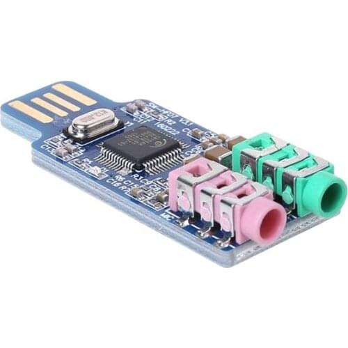 CM108 USB Drive Free Sound Card Laptop Computer External Sound Card Module
