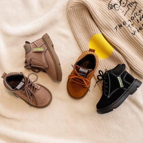 Baby Fashion Sneakers Autumn Winter Baby Boys Shoes Girls Martin Boots Children Shoes Sneakers Boy Girl Snow Boot Boy Sneakers