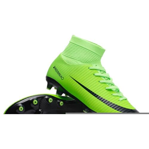 Kids Boy Girls Outdoor Soccer Cleats Shoes TF/FG Ankle Top Football Boots Soccer Training Sneakers Child Sports Shoes EU32--38