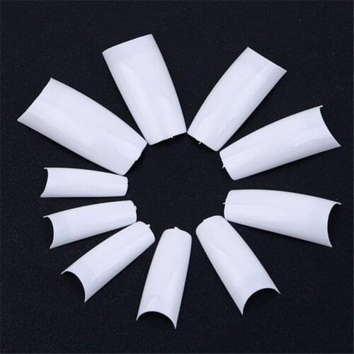 500 Pcs White Quick Building Mold Tips Nail Dual Forms Finger Extension Nail Art UV Extend Gel Nail Extension Tool