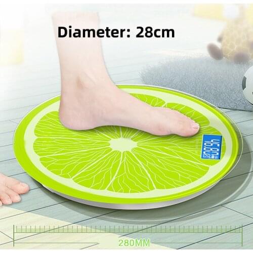 Lemon Pattern 0.2-180KG Bathroom Scale USB Electronic Digital Weight Scale Body Fat Household Weighing Balance Weight Scale
