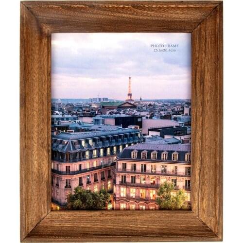 Mariele Photo Frame Brown Wood Decorative Frame Photo Art Wall Art Pictures Setting Display Stand Photo Poster Home Decor