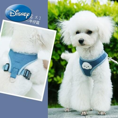 Disney Cute Vest-style Dog Leash Teddy Small Dog Bichon Hiromi Chest Strap Puppy Puppies Dog Leash Dog Chain Puppy Accessories